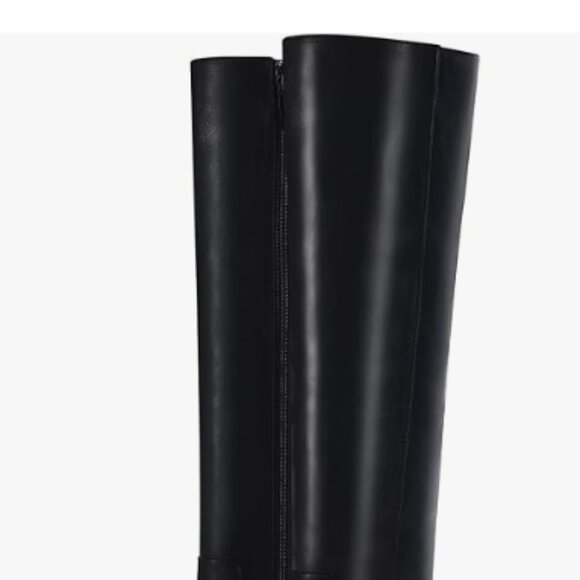 Coutgo Womens Black Square Toe Knee High Boots SZ 7 - Picture 2 of 6